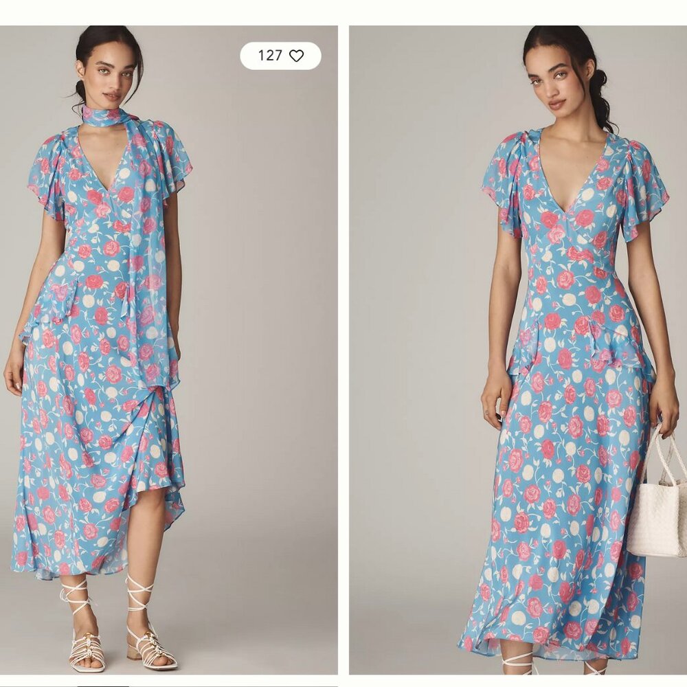 RIXO Bunched Daisy Dress  Size 6 *BNWT*